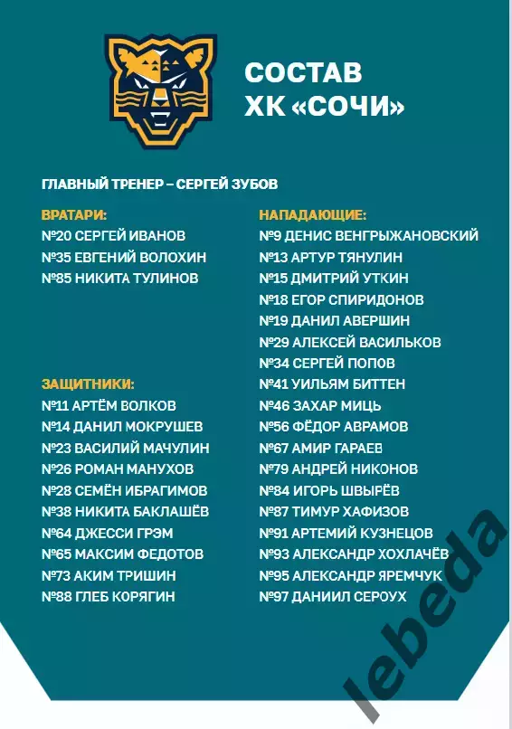 ХК Сочи - Локомотив Ярославль - 2024 / 2025 г. (2.03.25.) 1