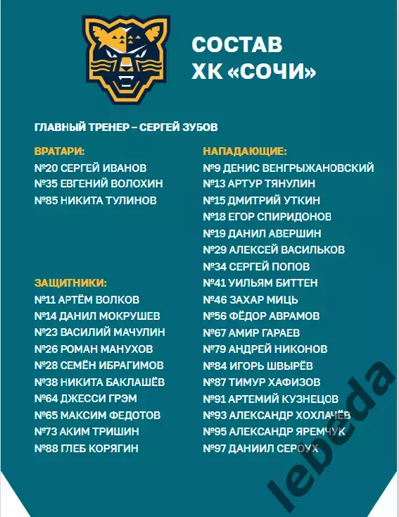 ХК Сочи - Северсталь Череповец - 2024 / 2025 г. (26.01.25.) 1