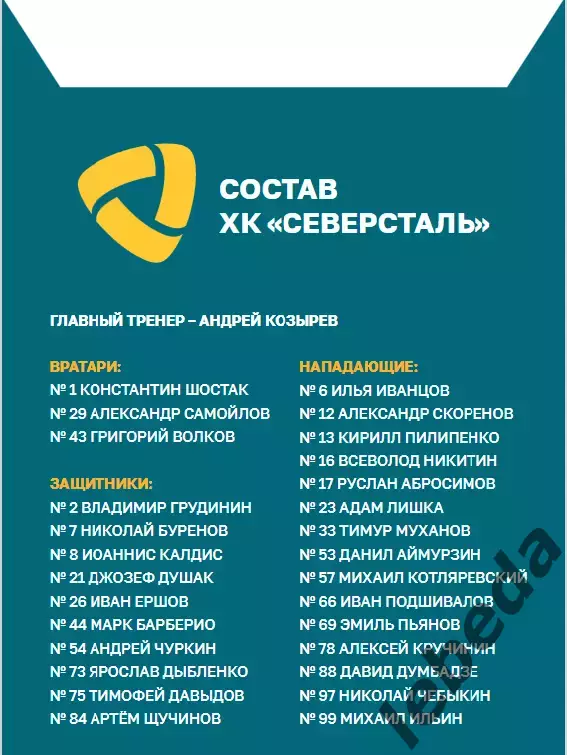 ХК Сочи - Северсталь Череповец - 2024 / 2025 г. (26.01.25.) 2