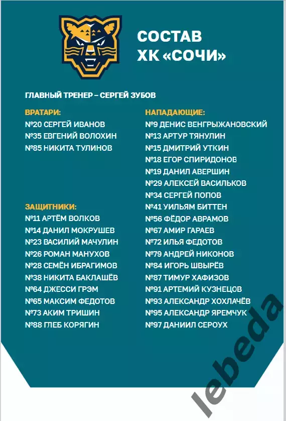 ХК Сочи - СКА Санкт-Петербург - 2024 / 2025 г. (27.12.24.) 1
