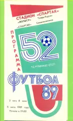 Жетысу (Талды-Курган) - Спартак Семипалатинск - 1989 год. (5.07.89.)