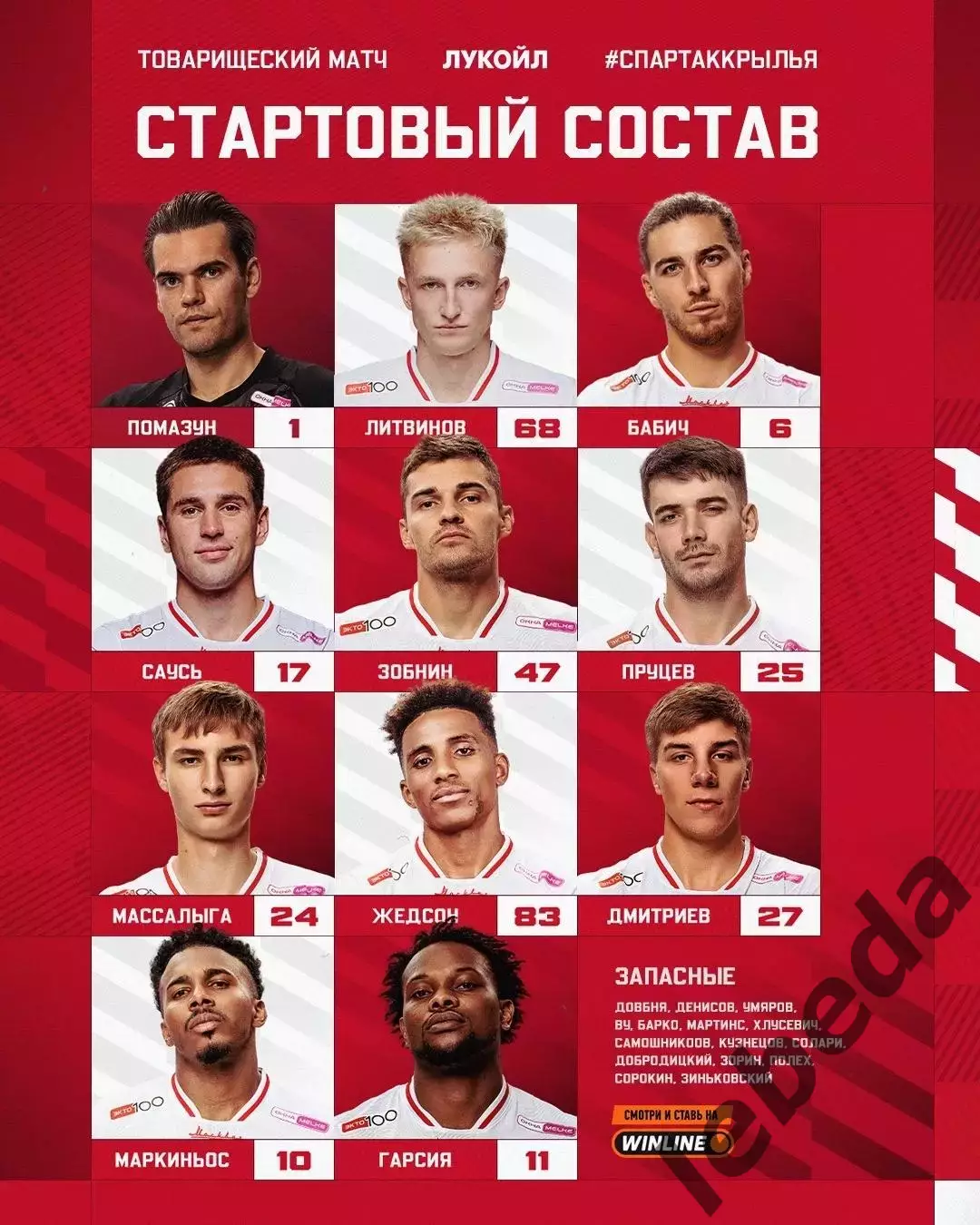 Спартак Москва - Крылья Советов Самара - 2026 год.(4.07.26.) Товарищеский матч. 2