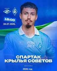 Спартак Москва - Крылья Советов Самара - 2026 год.(4.07.26.) Товарищеский матч.