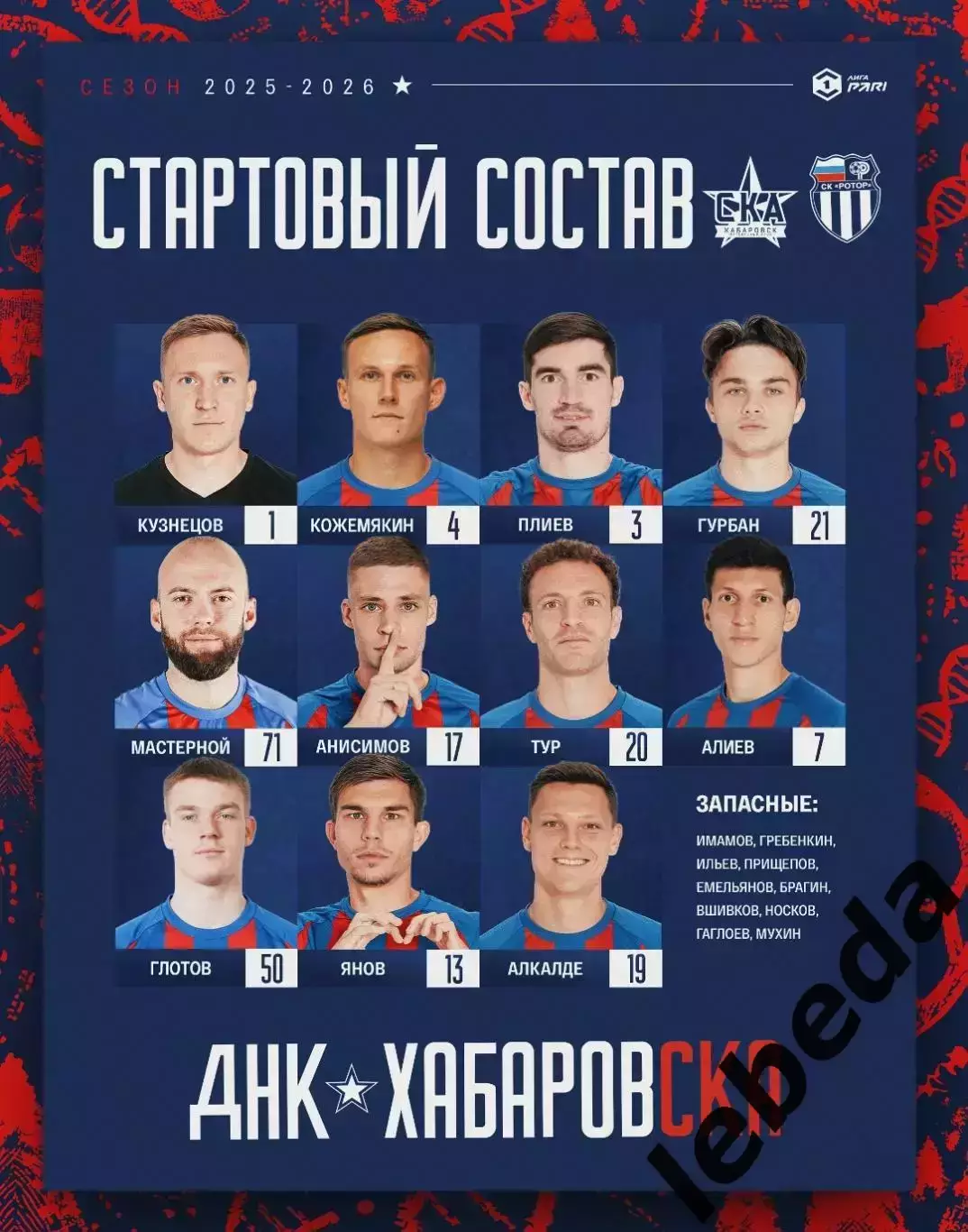 СКА Хабаровск - Ротор Волгоград- 2025 / 2026 год. (18.04.26.) 2