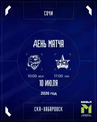 ФК Сочи - СКА Хабаровск (Молод) - 2026 / 2027 год.(10.07.26.)
