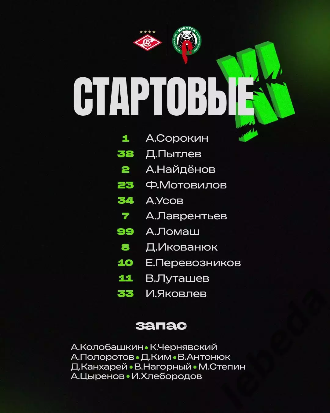 ФК Иркутск - Спартак-2 Москва - 2026 год. (14.05.26.) 1