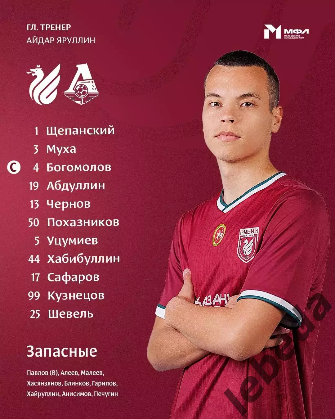 Рубин Казань (Мол) - Локо Москва (Молодеж) -2026 год.(26.06.26.) 1