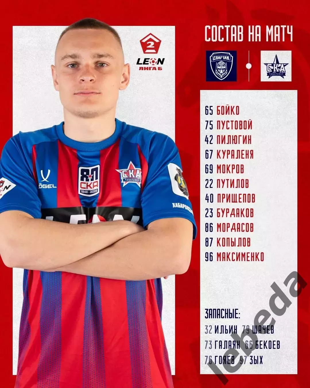 Спартак Тамбов - СКА-2 Хабаровск - 2026 год.(1.08.26.) 1