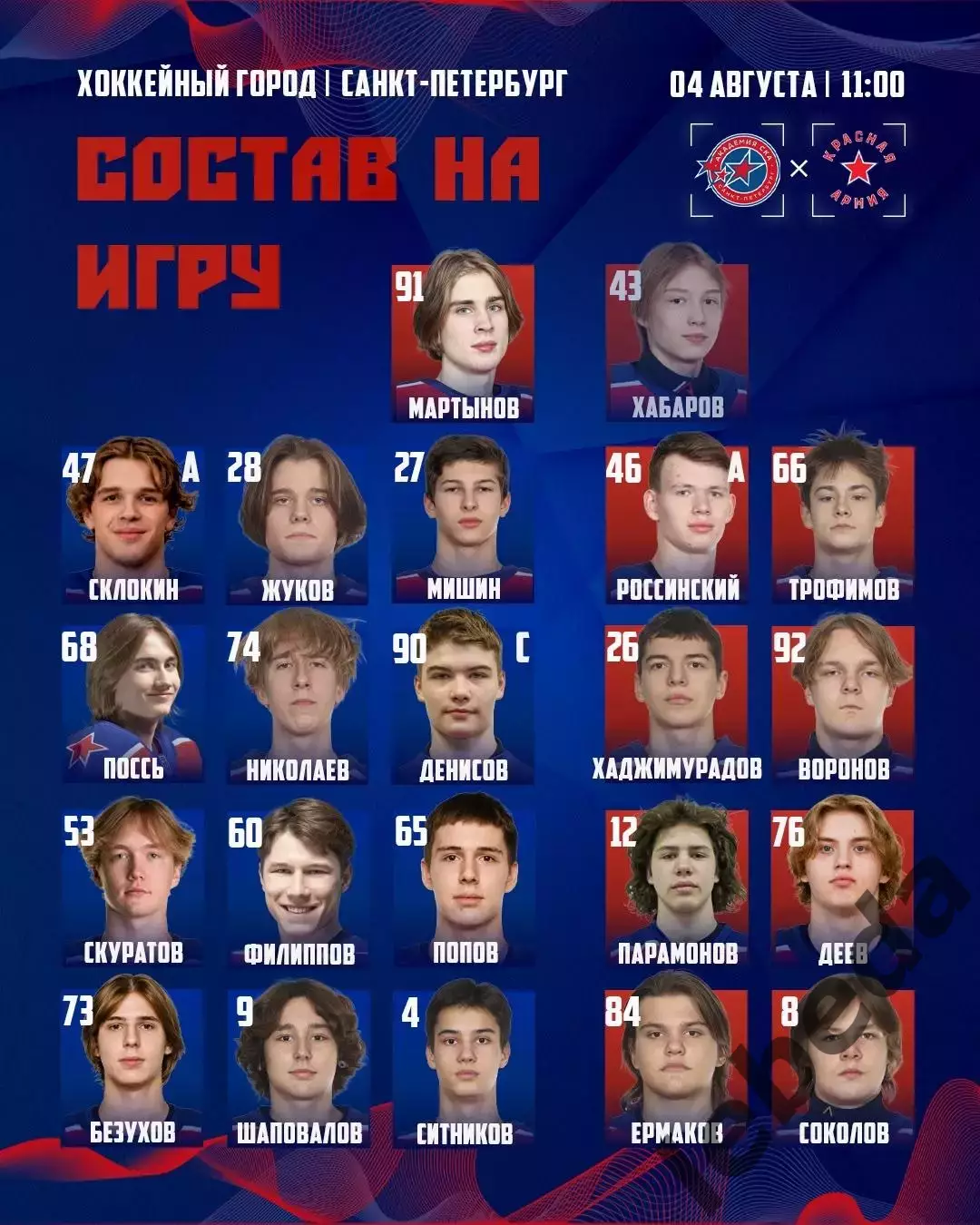 Красная Армия Москва - Академия СКА - 2026 г. (4.08.2026.) Турнир Е.Н.Маслова 1