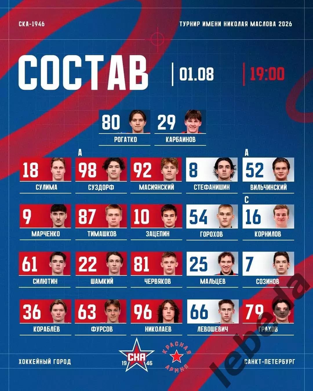 Красная Армия - СКА-1946 (СП) - 2026 г. (1.08.2026.) Турнир Е.Н.Маслова 2