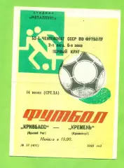 Кривбвсс (Кривой Рог) - Кремень Кременчуг - 1989 год. (14.06.89.)