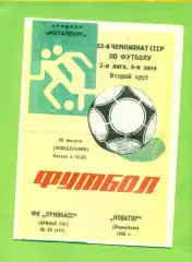 Кривбвсс (Кривой Рог) - Новатор Жданов - 1989 год. (28.08.89.)