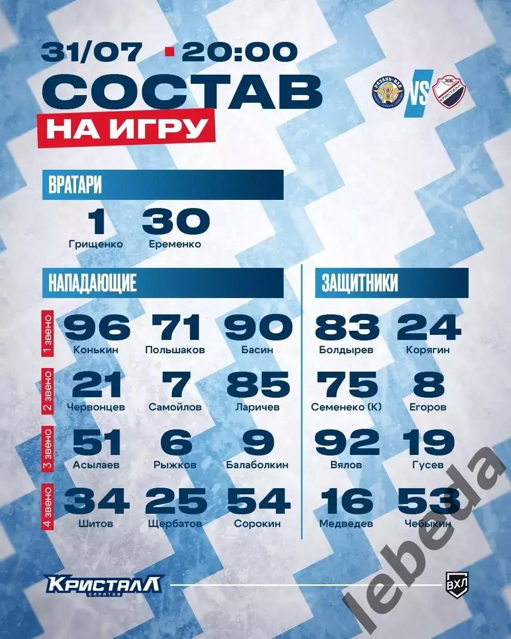 Рязань ВДВ- Кристалл Саратов - 2026 / 2027 год. (31.07.26.) Товарищеская игра 2