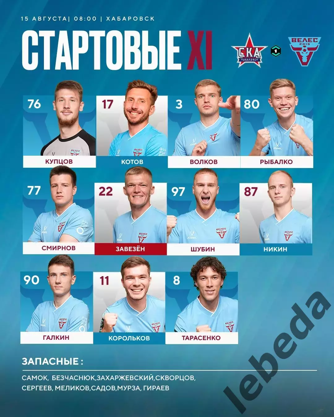 СКА Хабаровск - Велес Москва - 2026 / 2027 г. (15.08.26.) 2
