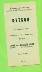 Рубин Казань - Металлург Верхняя Пышма - 1989 год. (20.05.89.)