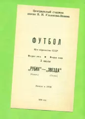 Рубин Казань - Звезда Пермь - 1989 год. (3.07.89.)