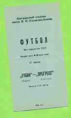 Рубин Казань - Прогресс Оренбург - 1989 год. (15.07.89.)