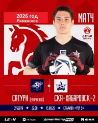 Сатурн Раменское - СКА-2 Хабаровск - 2026 / 2027 год. (15.08.26.)