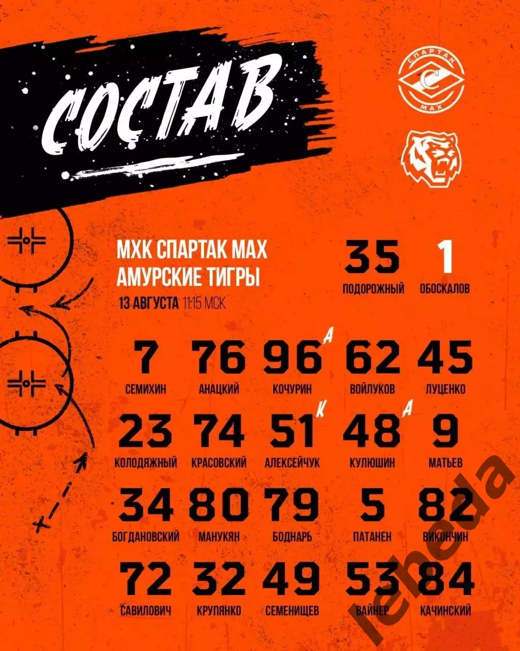 МХК Спартак МАХ - Амурские Тигры Хабаровск - 2026 / 2027 год. (13.08.26.) 1