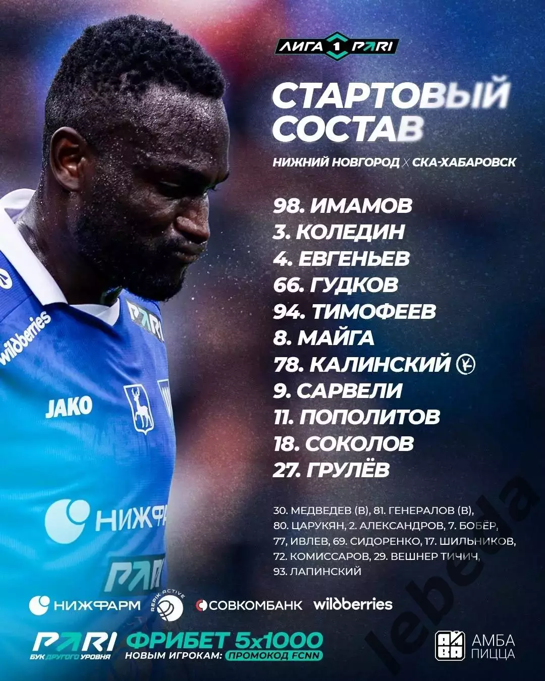 Пари Нижний Новгород - СКА Хабаровск - 2026 г. ( 24.08.2026.) 2