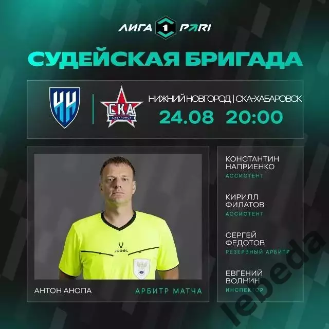 Пари Нижний Новгород - СКА Хабаровск - 2026 / 2027 год. ( 24.08.2026.) 3