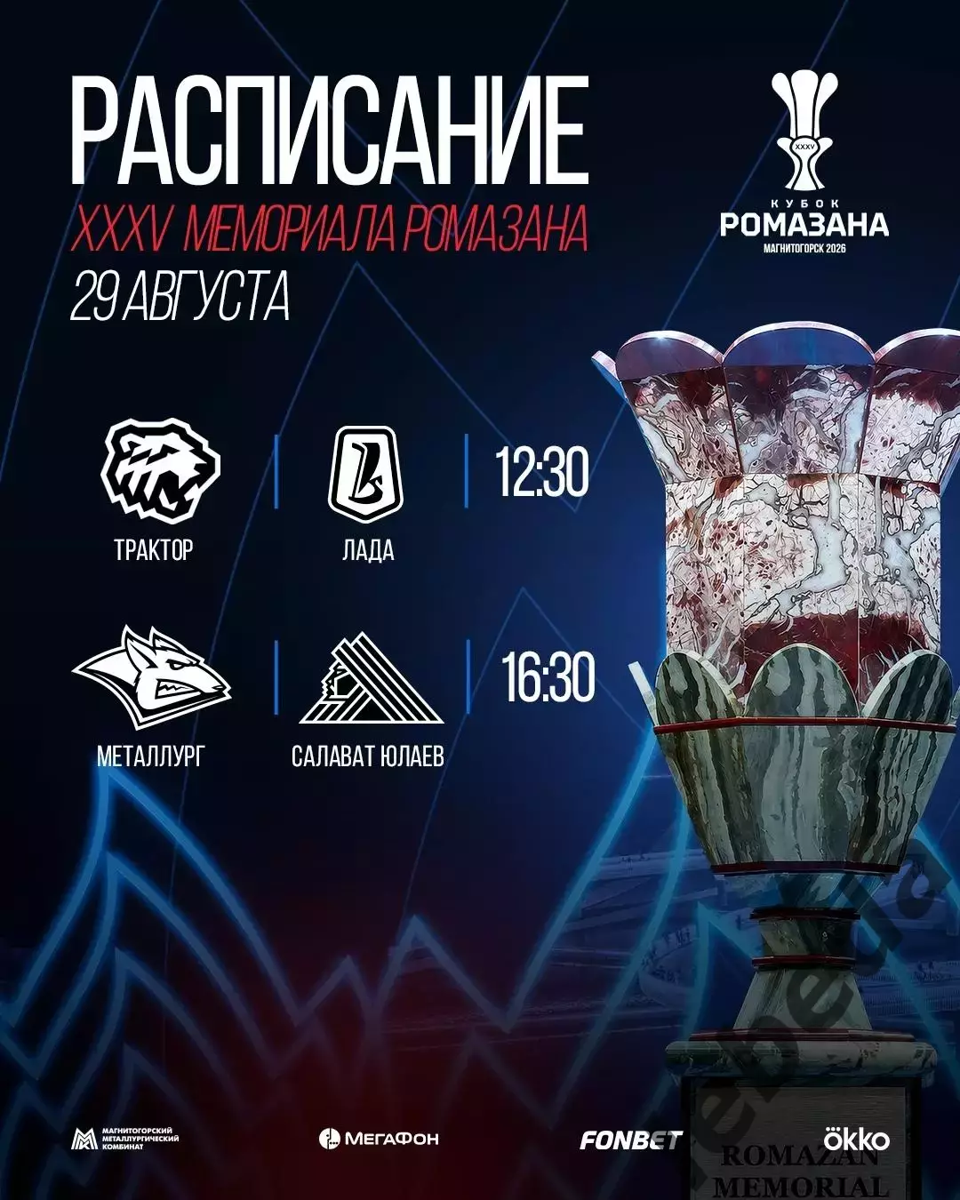 Салават Юлаев Уфа - Амур Хабаровск - 2026 / 2027 год. (28.08.26.) Кубок Ромазана 3