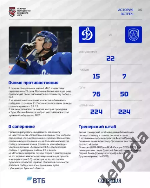МХК Динамо М - Академия Михайлова - 2026 / 2027. (8.09.26.) официальная 4