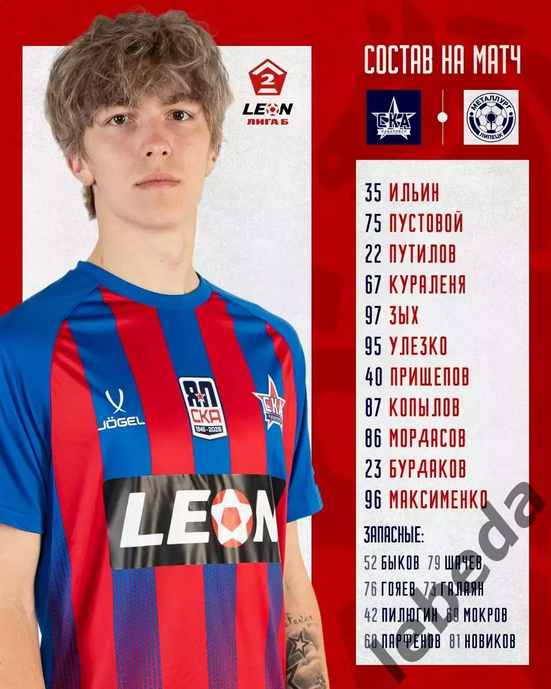 СКА-2 Хабаровск - Металлург Липецк - 2026 / 2027 год. (12.09.26.) 1