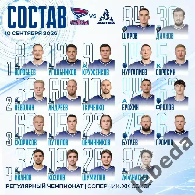 Сокол Красноярск - Динамо Алтай Барнаул - 2026/2027 год. (10.09.26.) 1
