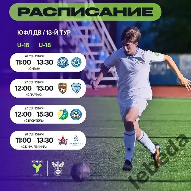СКА Хабаровск - Динамо Академия Владивосток - 2026 / 2027 г. (28.09.2026) U-18 1