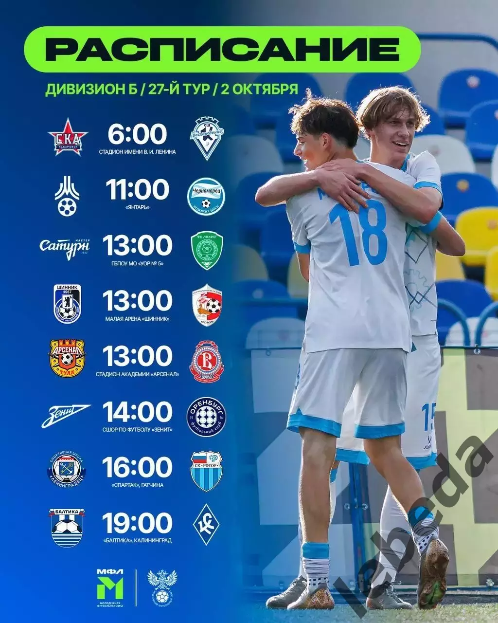 СКА Хабаровск (Мол) - Восхождение Санкт-Петербург - 2026 / 2027 год. (2.10.2026) 3