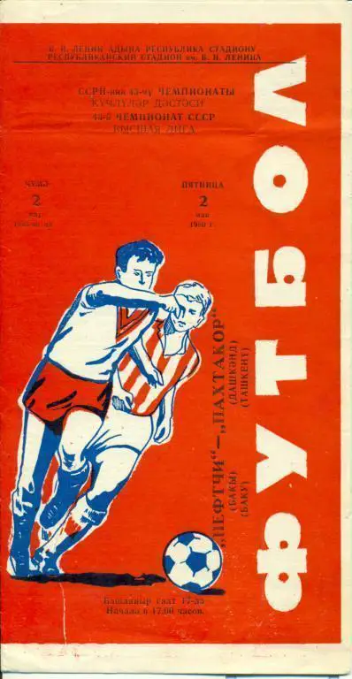 Нефтчи Баку - Пахтакор Ташкент - 1980