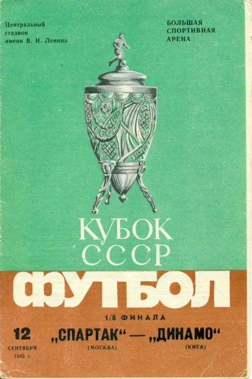Спартак Москва - Динамо Киев - 1985 г. кубок СССР 1/8
