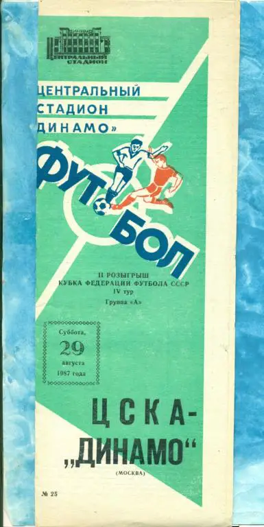 ЦСКА - Динамо ( Москва ) - 1987 г. Кубок Федерации футбола.