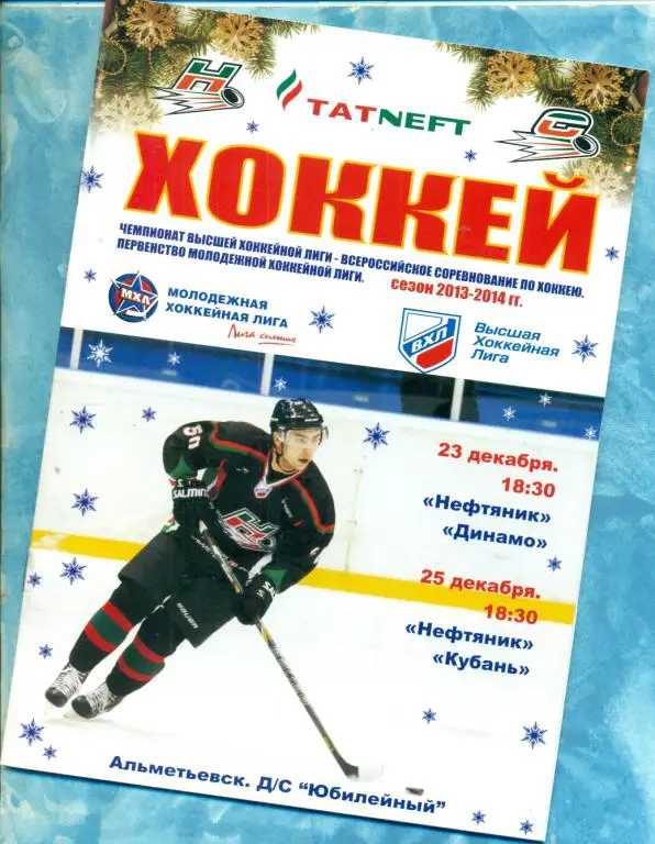 Нефтяник (Альметьевск ) - Динамо Балашиха / Кубань Краснодар - 2013 / 2014 г.