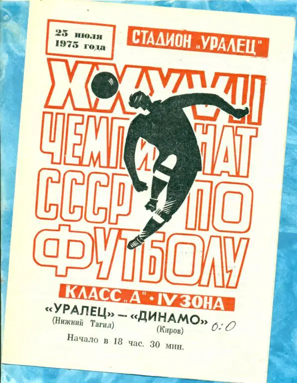 Уралец ( Нижний Тагил ) - Динамо ( Киров ) - 1975 г.