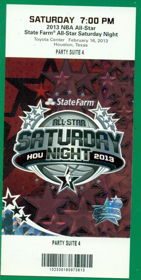 НБА. ALL Star. Хьюстон - 2013 г. Полный компл. билет.на три дня 15-17 матч Звезд 4
