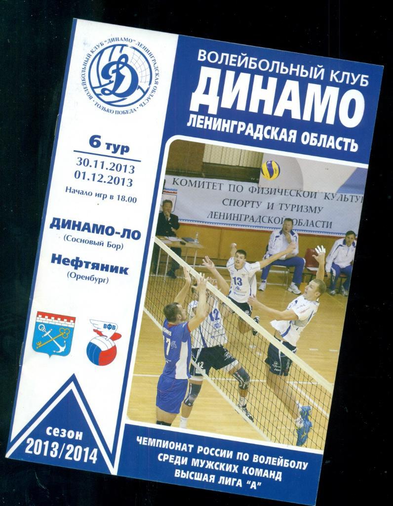 Динамо (Санкт-Петербург - Нефтяник Оренбург - 2013 /2014 г. Мужчины