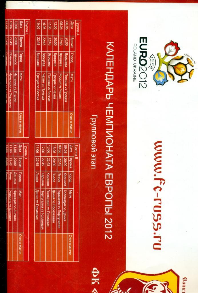 Евро - 2012 г. ( постер)