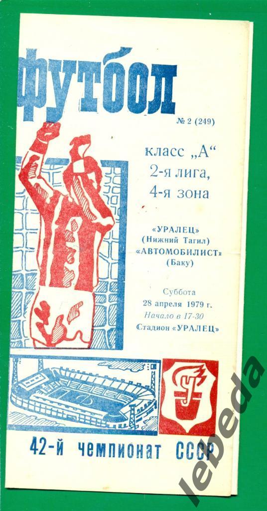 Уралец ( Нижний Тагил ) - Автомобилист Баку - 1979 г. ( 28.04.79.)