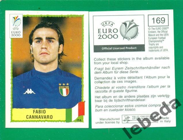 ЕВРО 2000. ( Panini ) Панини. Сборная Италия. № 169 Фабио Канавара