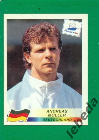 Чемпионат Мира - 1998 г.( Panini ) № 383 . Андреас Мёллер (Andreas Moller )