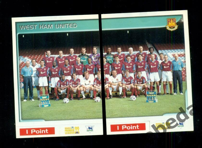 Английская премьер лига 1999 г. № 494. Команда. Вест Хэм Юнайтед. (West Ham Unit 2