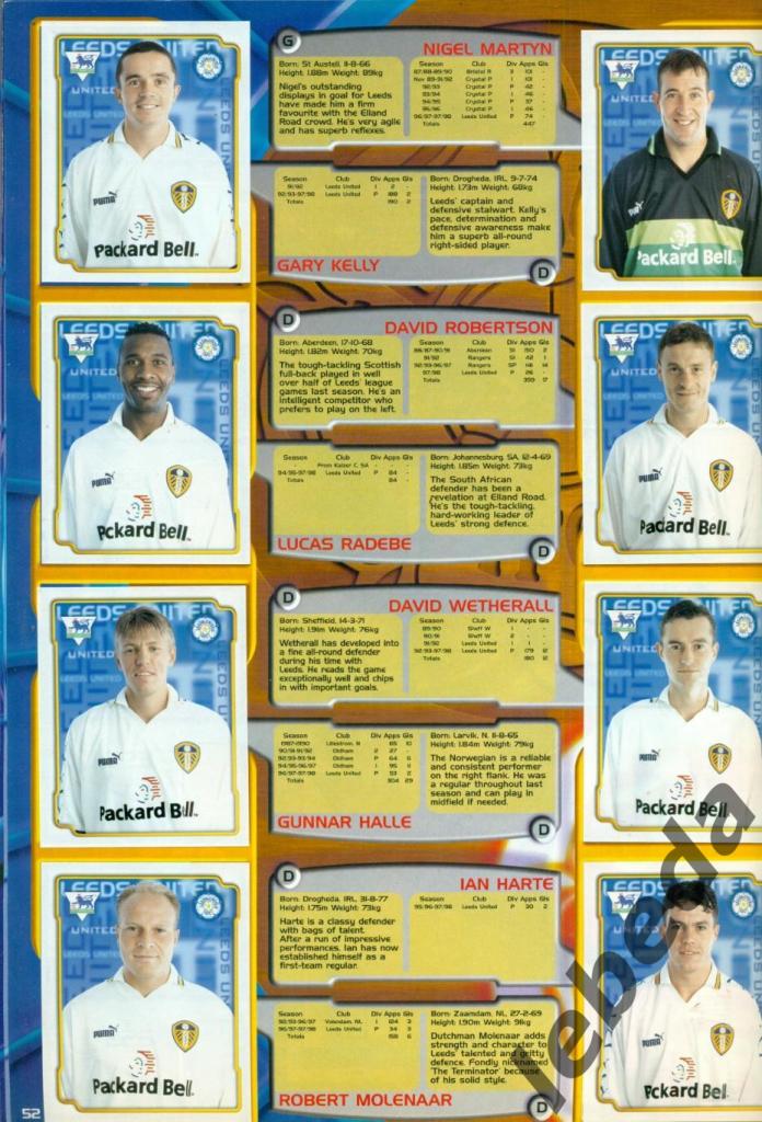 Английская премьер лига 1999 г. № 217. Команда. Лидс ( Leeds United ) 4