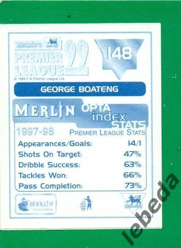 Английская премьер лига 1999 г. № 148. George Boateng (Челси Англия) 1