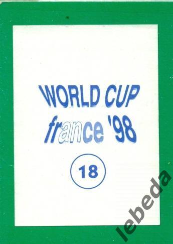 Чемпионат Мира - 1998 г. ( Диамонд ) Наклейка № 18 CONCEICAO Flavio / Бразилия / 1