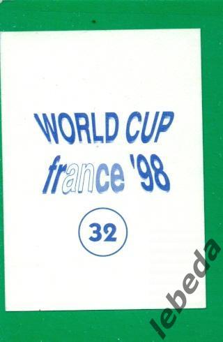 Чемпионат Мира - 1998 г. ( Диамонд ) Наклейка № 32. 1
