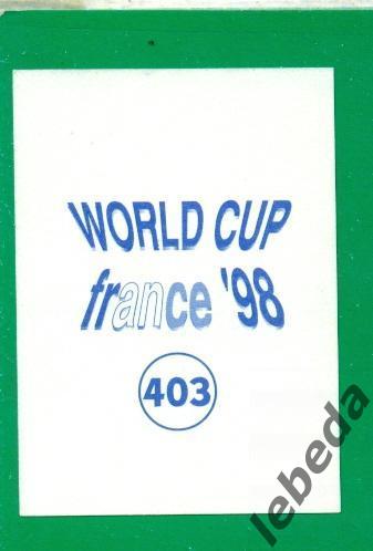 Чемпионат Мира - 1998 г.( Стикерс / Диамонд ) Наклейка № 403. / Bogdan Stelea / 1