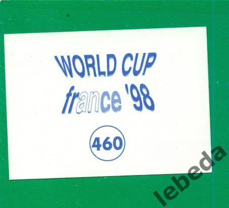 Чемпионат Мира - 1998 г.(Диамонд) Наклейка № 460./ Asprilla / Valencia / 1