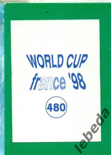 Чемпионат Мира - 1998 г.(Диамонд) Наклейка № 480./ Calderon / 1